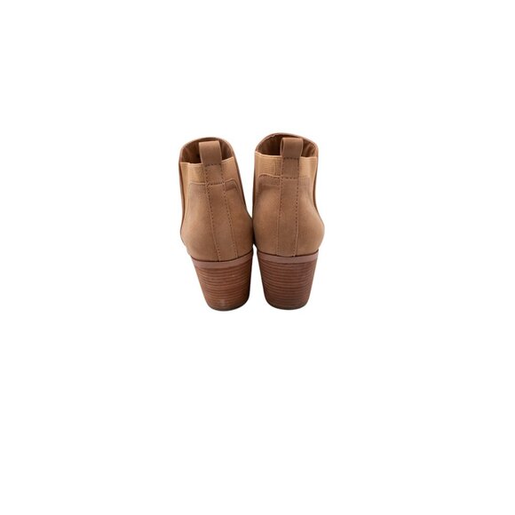 DV By Dolce Vita Frilli Bootie Boots Sz 9 Camel Brown Suede Leather Stacked Heel - Picture 7 of 13